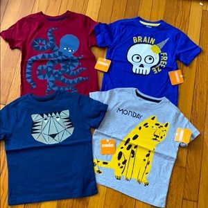 🐙🐆Gymboree 5T Toddler Boy T-shirts, NWT! Super cute! 🐆🐙